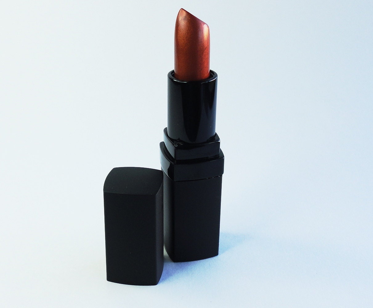 Lipstick Cherry Bomb Red Vegan Paraben Free Mineral Makeup Frosted Pearl